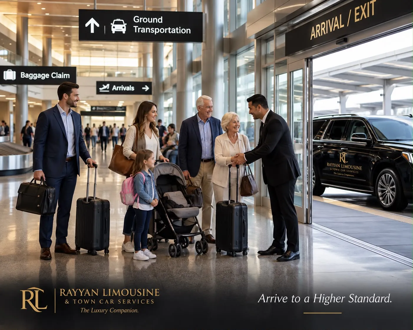 IAH Airport Transfers — Rayyan Limousine chauffeur service in Houston